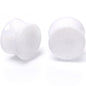 White Shimmer Acrylic Double Flare Plug Set 6mm to 20mm Sizes