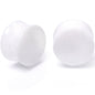 White Shimmer Acrylic Double Flare Plug Set 6mm to 20mm Sizes