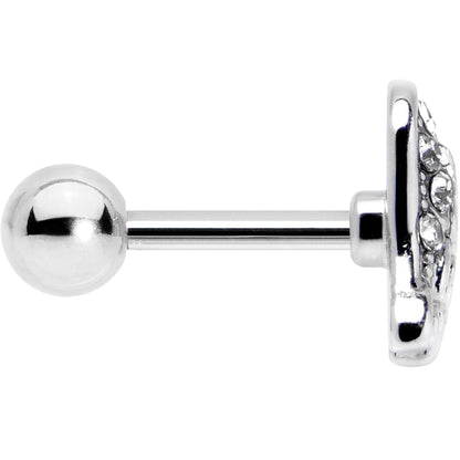 16G 1/4 Clear Gem Heavenly Heart Angel Wing Blue Cartilage Earring