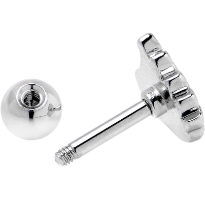 16G 1/4 Clear Gem Heavenly Heart Angel Wing Black Cartilage Earring