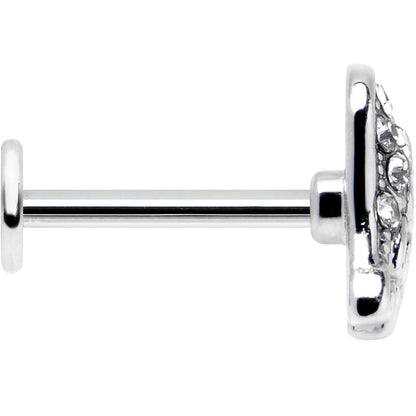 16G 5/16 Clear Gem Heavenly Heart Angel Wing Pink Labret Tragus