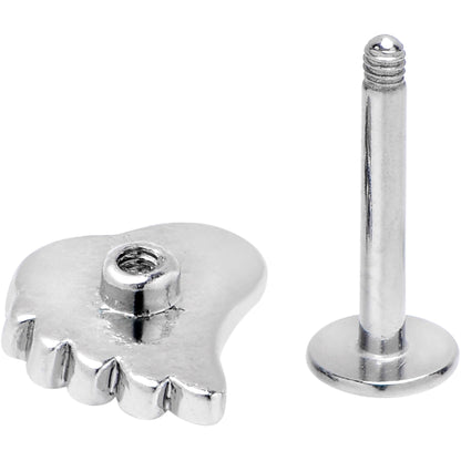 16G 5/16 Clear Gem Heavenly Heart Angel Wing Pink Labret Tragus