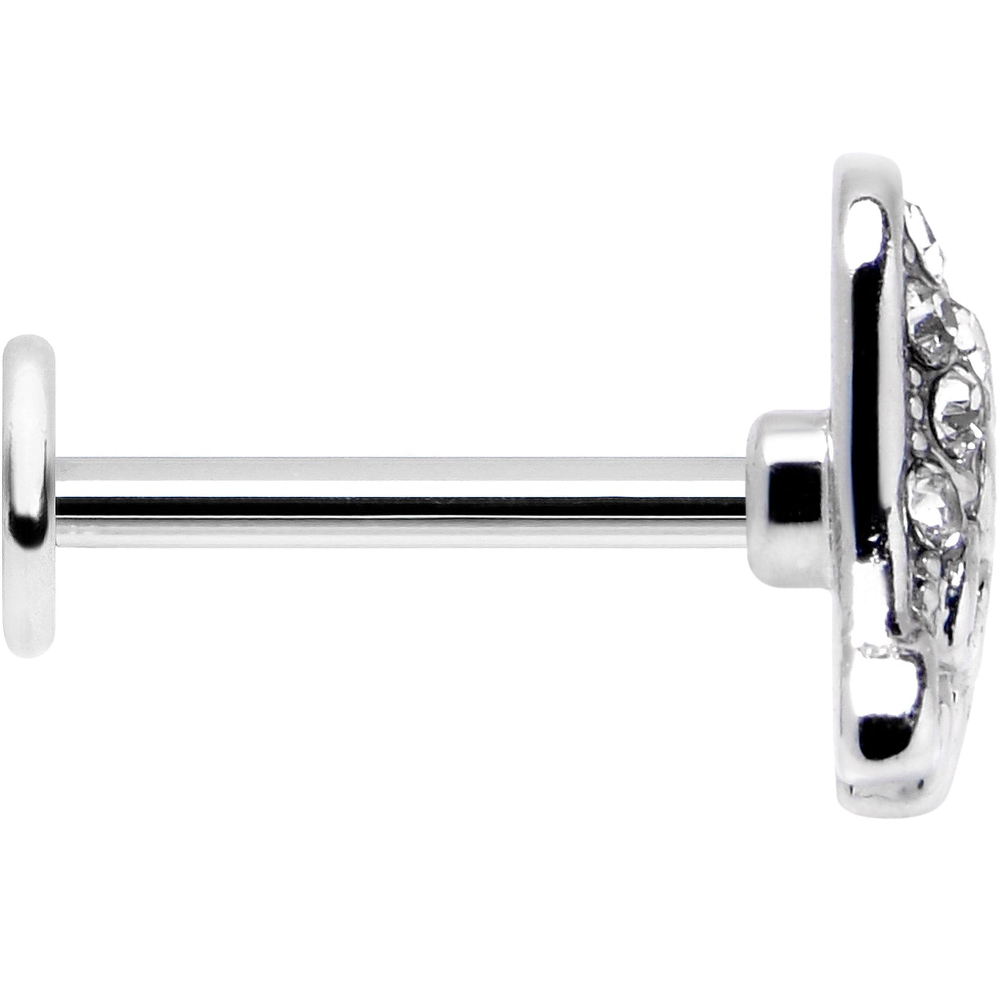 16G 5/16 Clear Gem Heavenly Heart Angel Wing White Labret Tragus