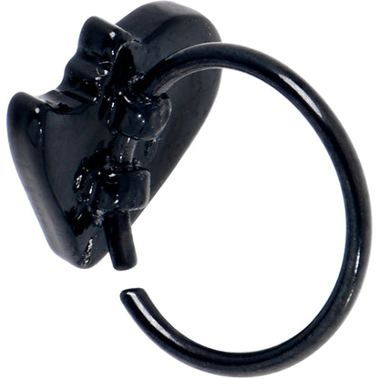 20G 5/16 Black Love Bites Heart Valentines Nose Hoop