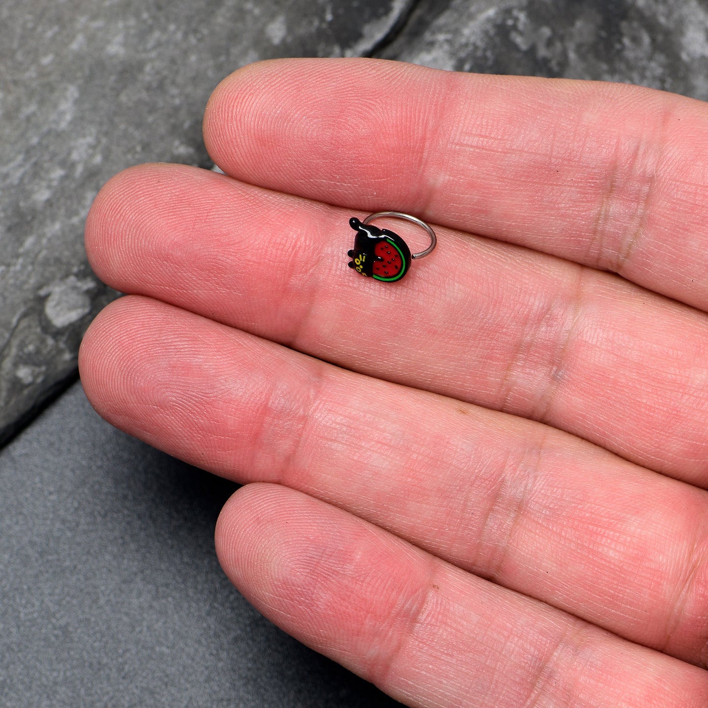 20G 5/16 Watermelon Cat Love Nose Hoop