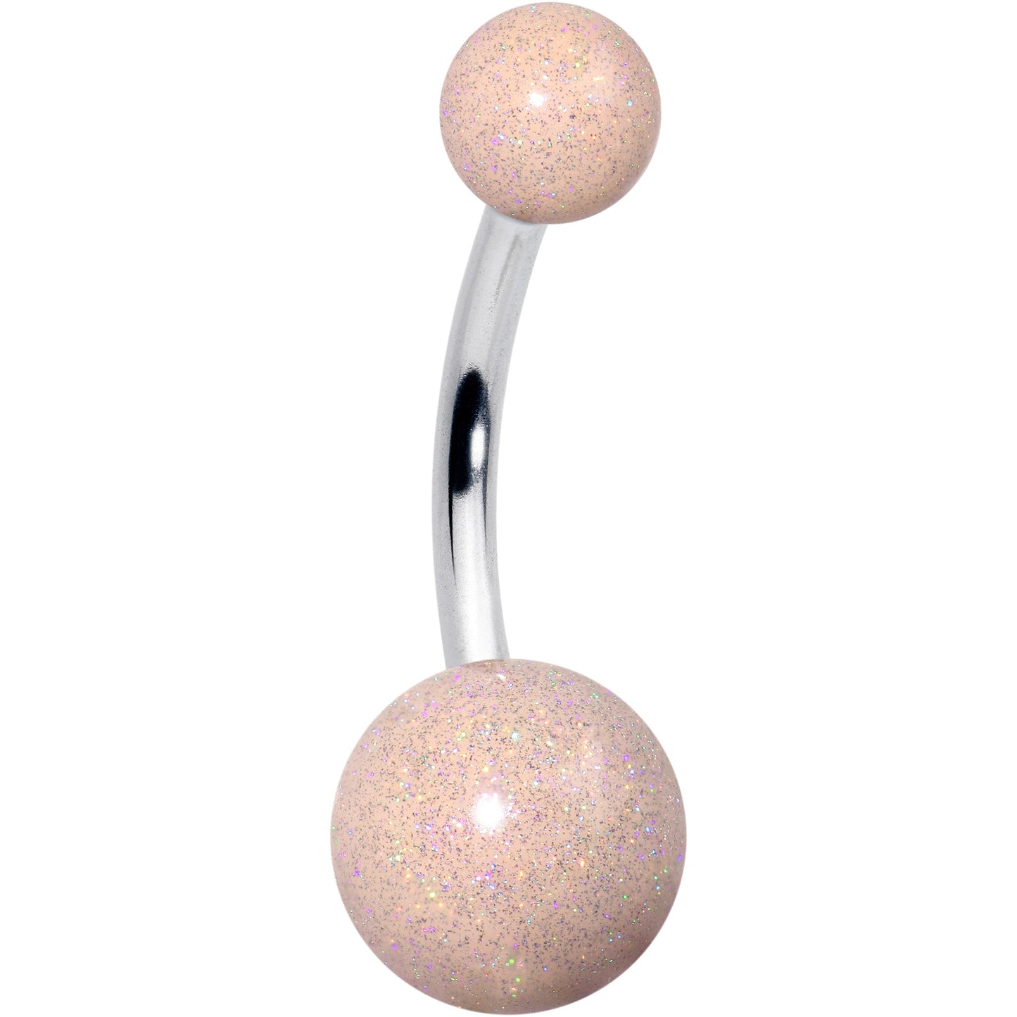 Pastel Shimmer Peach Ends Belly Ring