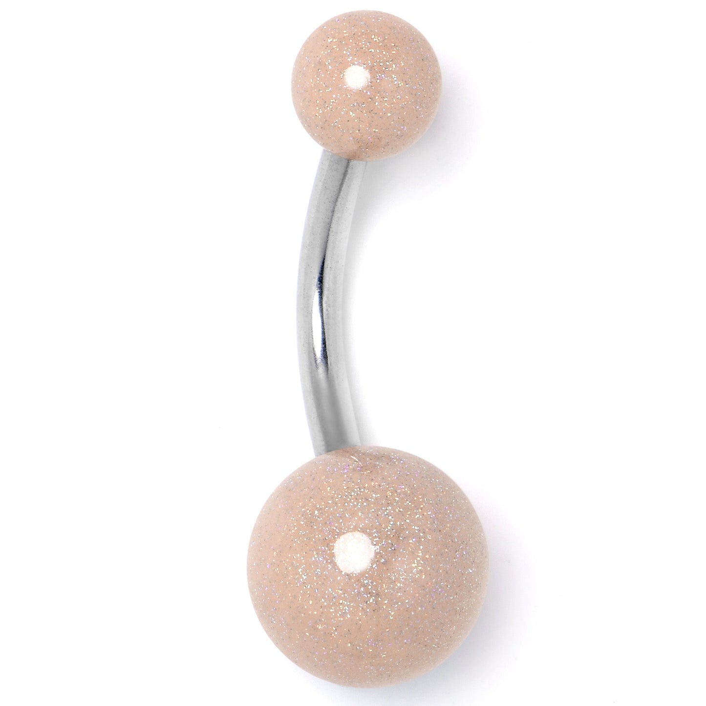 Pastel Shimmer Peach Ends Belly Ring
