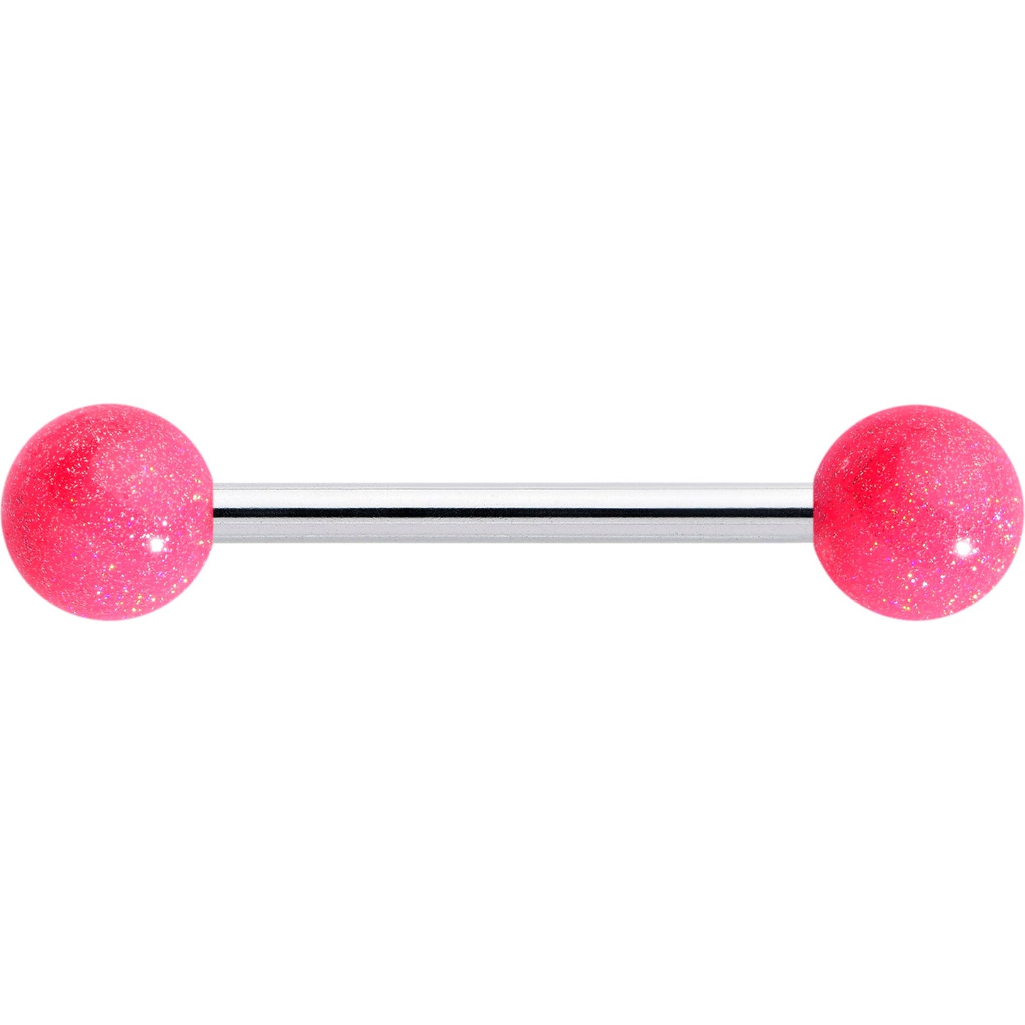 Pastel Shimmer Pink Ends Barbell Tongue Ring