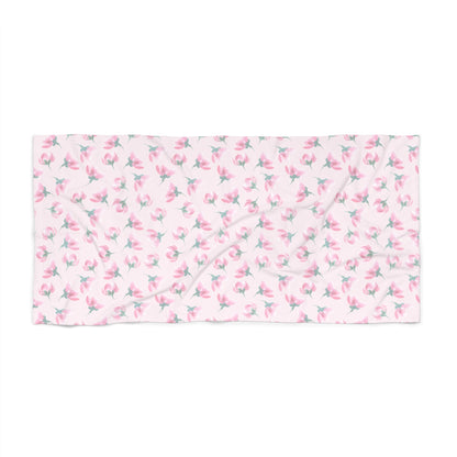 Customizable: Floral Beach Towel, Soft Sand Towel, Summer Gift, Poolside Relaxation, Beach Accessories, Vacation Essentials, Floral Print Towel