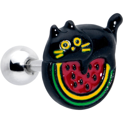 16G 1/4 Watermelon Cat Love Cartilage Tragus Earring