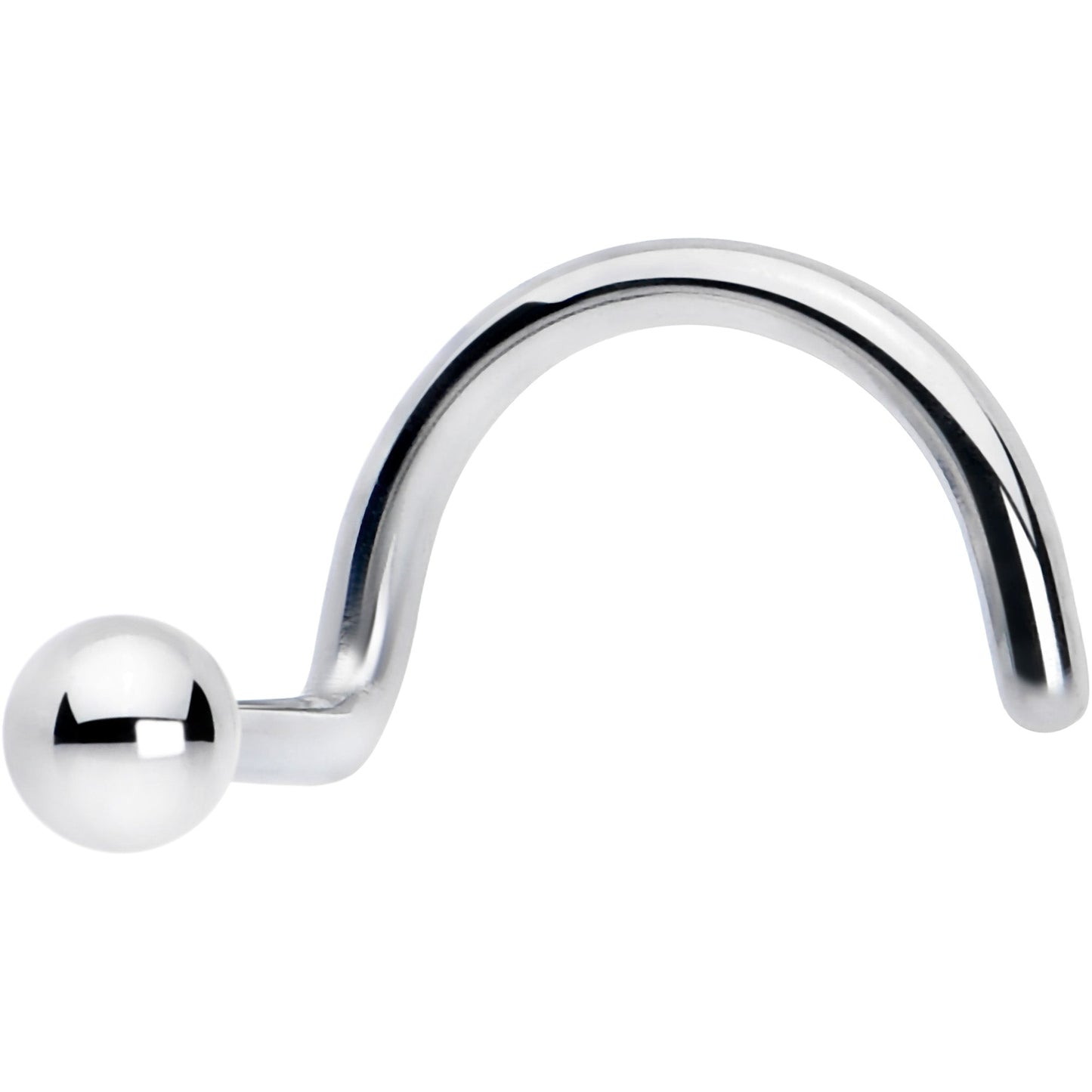 20G 1/4 ASTM F-136 Titanium Left Side Ball End Nose Screw