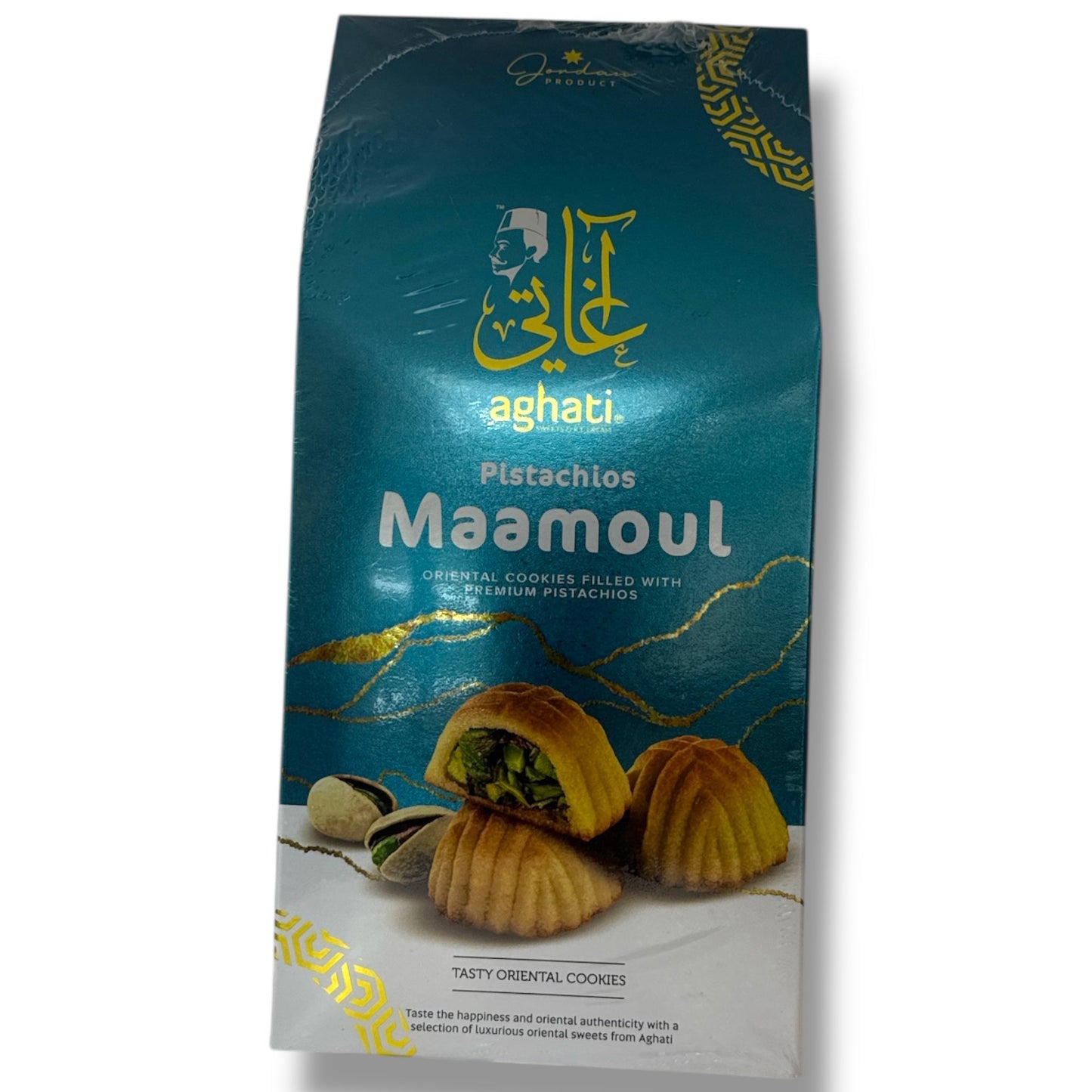Aghati Pistachio Maamoul Cookies - Traditional Middle Eastern Treats with Rich Flavor