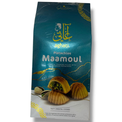 Aghati Pistachio Maamoul Cookies - Traditional Middle Eastern Treats with Rich Flavor