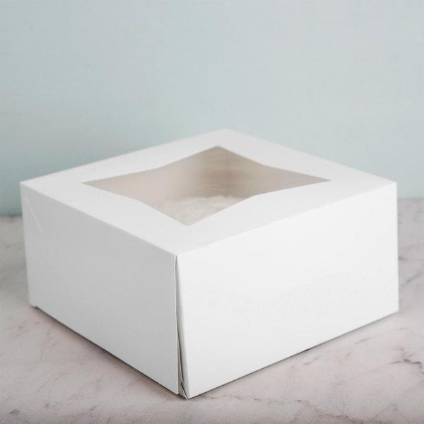 Cake Box - 8x8x4 - Window Box - 6ct or 12ct