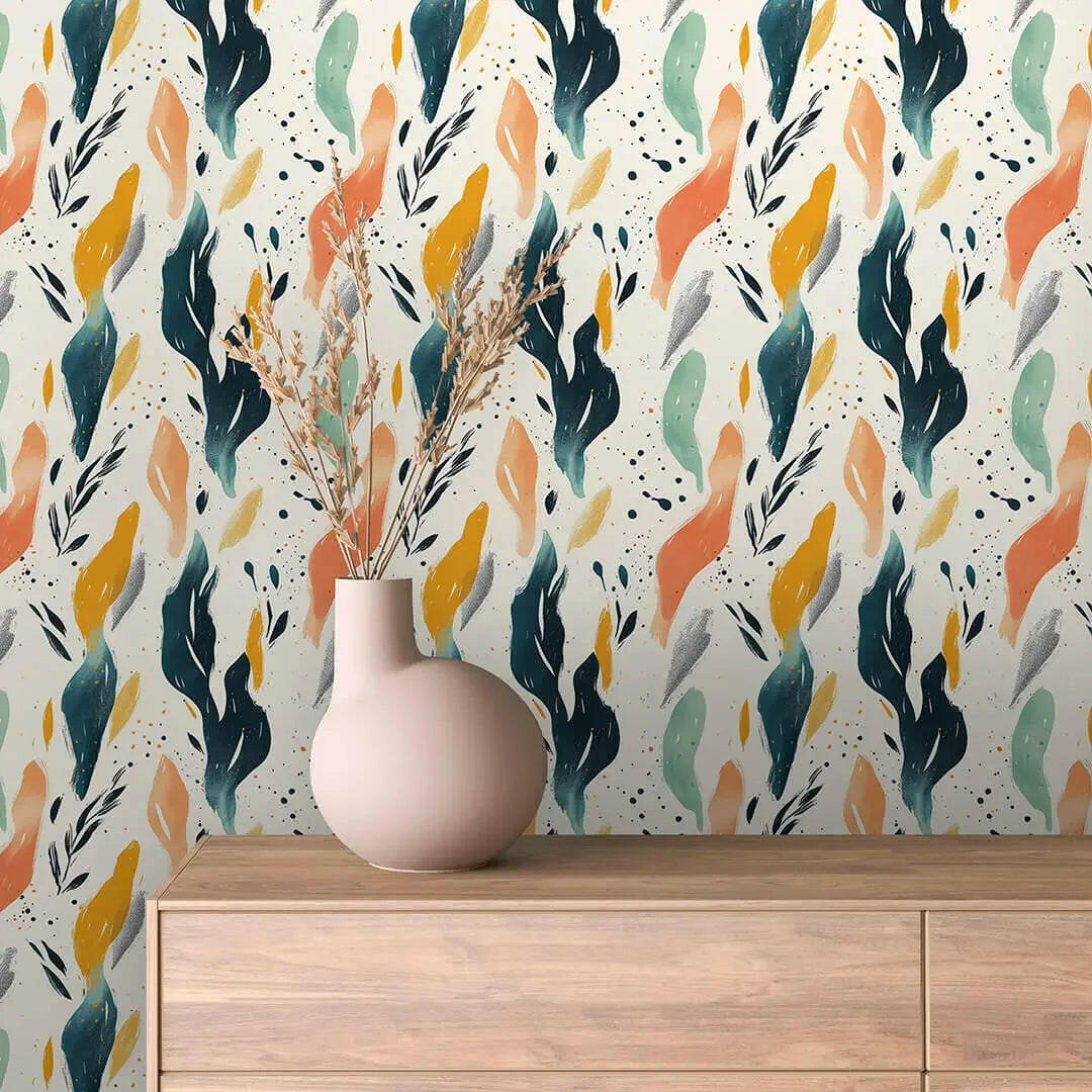 Whispering Tides Abstract Mural