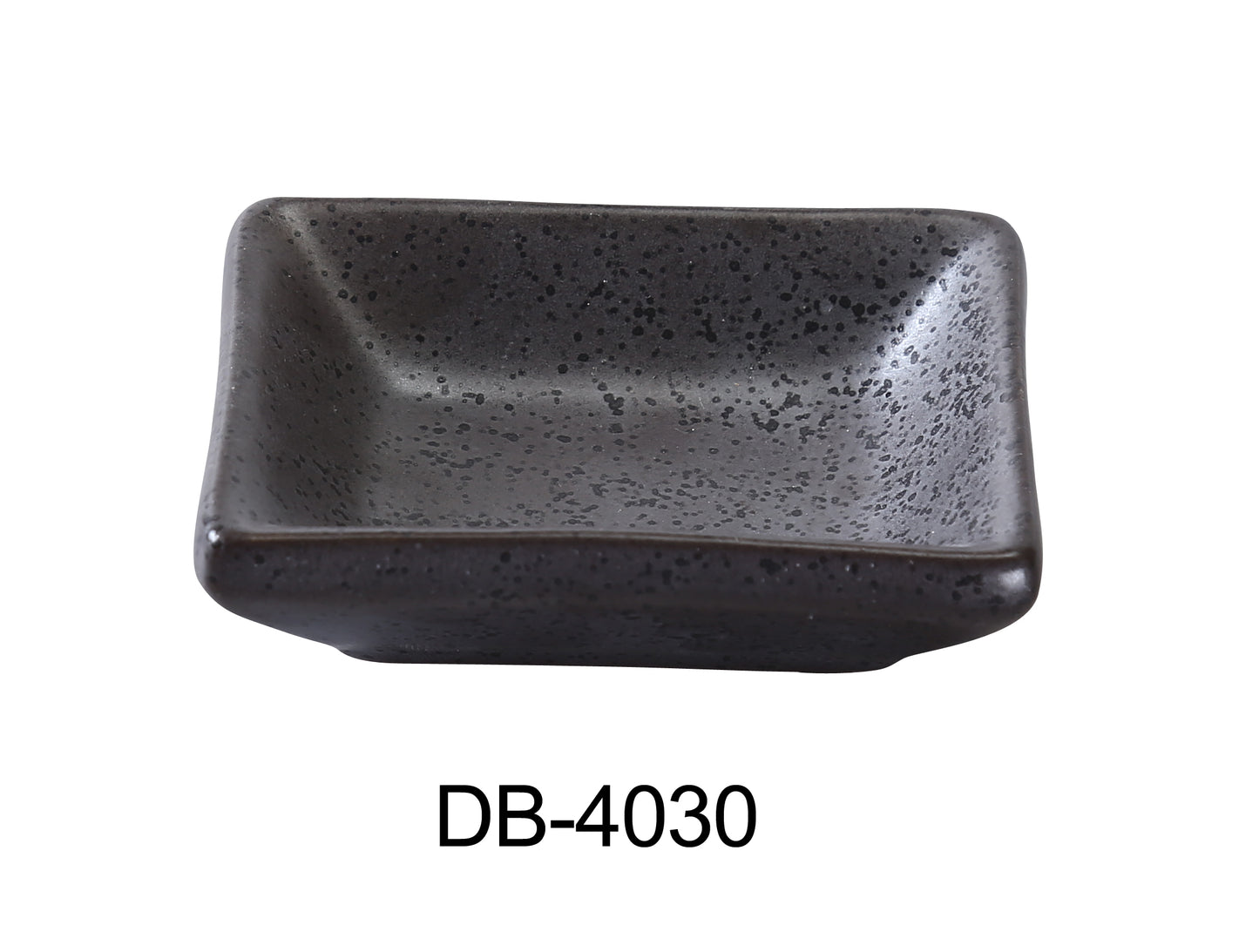 Yanco DB-4030 Diamond Black Collection 3" X 2.25" Rectangular Sauce | Kitchen + Metal