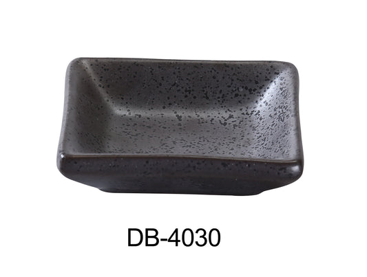 Yanco DB-4030 Diamond Black Collection 3" X 2.25" Rectangular Sauce | Kitchen + Metal