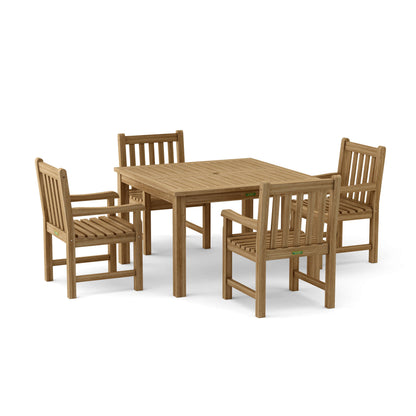 Windsor Classic Armchair 5-Pcs Dining Table Set