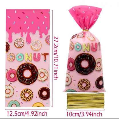 Children's Party Favors - Donut Themed Goodie Bags 10-Pack