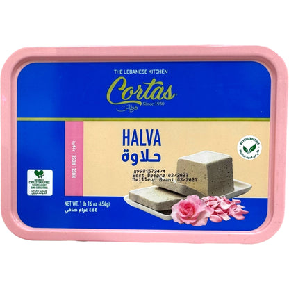 Cortas Sweet Halva With Rose 1Lb - Traditional Middle Eastern Dessert Delight
