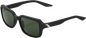 100% Rideley Sunglasses - Black - Green 61044-127-01