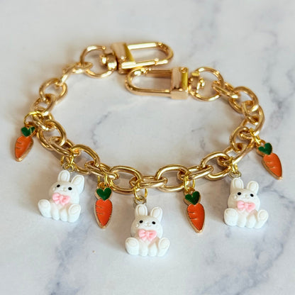 Spring Bunnies Deluxe Tumbler Charm Necklace