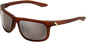 100% Hakan Sunglasses - Rootbeer - Silver Mirror 61036-139-75
