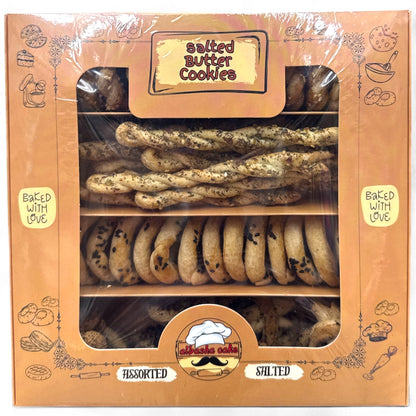 Assorted Salted Butter Cookies - Luxurious Blend of Sweet & Salty Flavors, 100% Mediterranean Ingredients