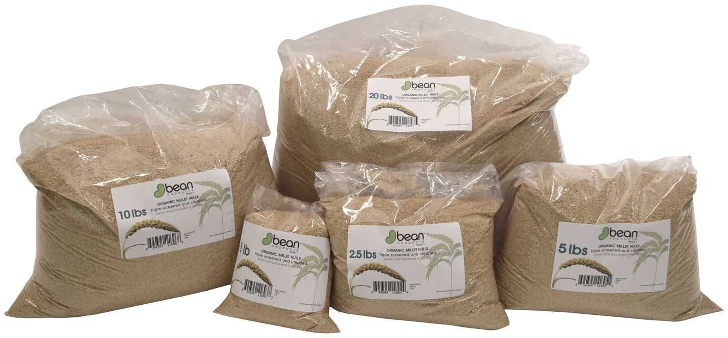 Millet Hulls fill - Midwest U.S. Grown Organic - for Pillows Cushions and Crafts