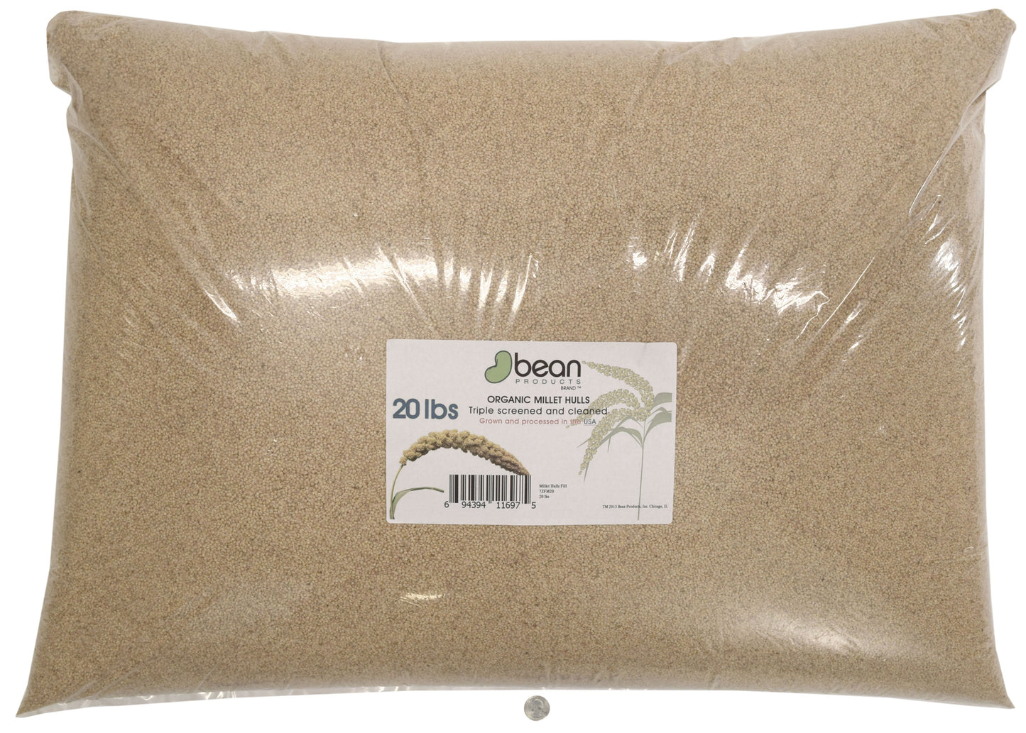 Millet Hulls fill - Midwest U.S. Grown Organic - for Pillows Cushions and Crafts