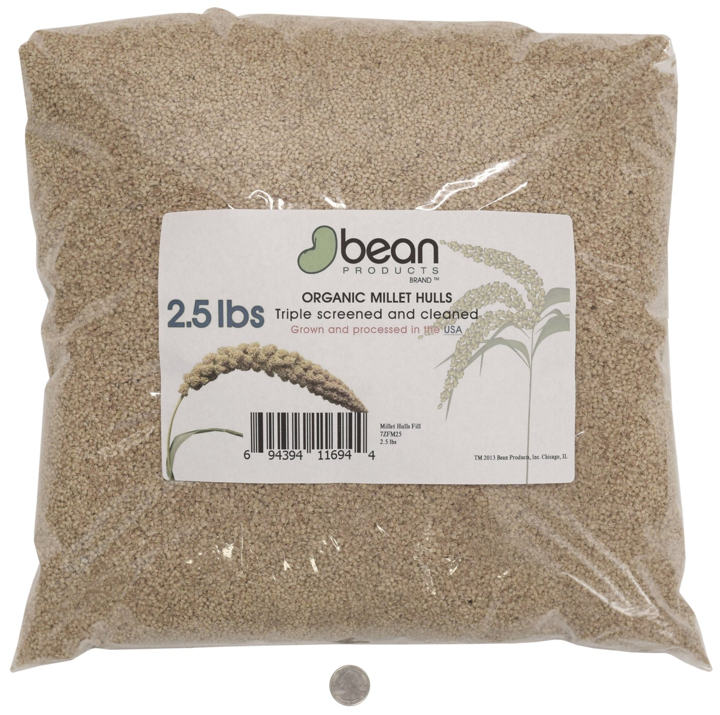 Millet Hulls fill - Midwest U.S. Grown Organic - for Pillows Cushions and Crafts