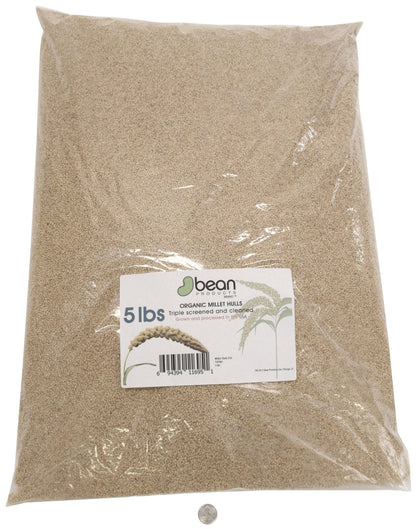 Millet Hulls fill - Midwest U.S. Grown Organic - for Pillows Cushions and Crafts