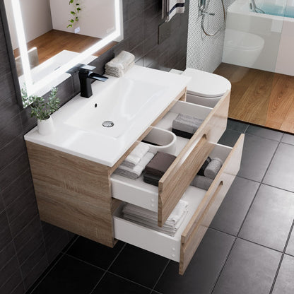 Eviva Joy Bath Vanity with Porcelain Top and Integrated Sink (24"-40")