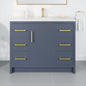 Eviva Curio Bath Vanity with Carrara Quartz Top and Undermount Porcelain Sink (24"-60")