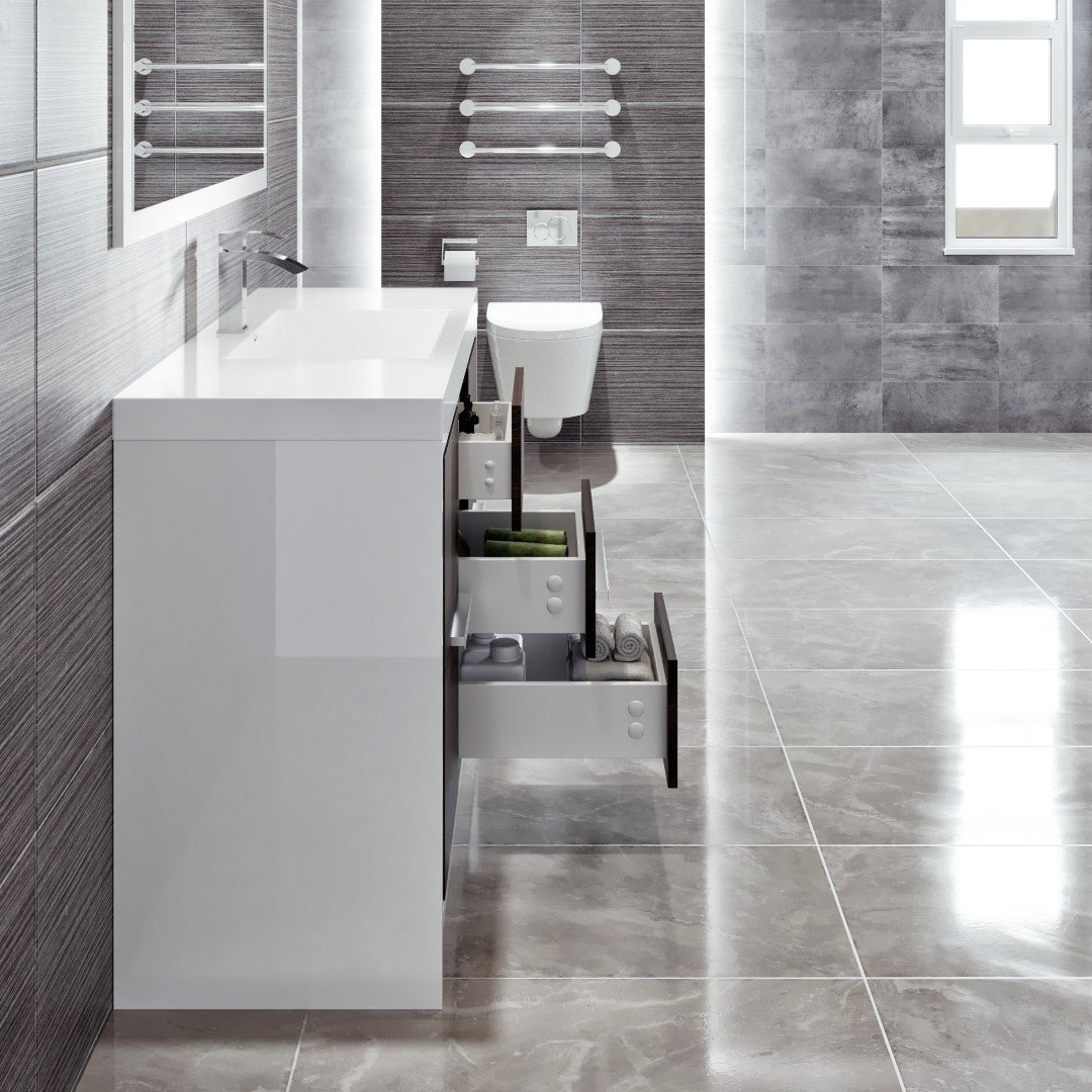 Eviva Grace Bath Vanity with Acrylic Top and Integrated Sink (24"-48")