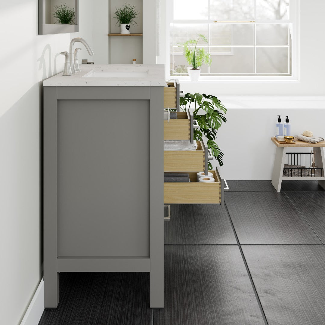 Eviva Aberdeen Bath Vanity with Counter Top and Undermount Porcelain Sink (24"-96")