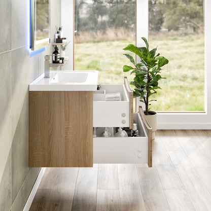 Eviva Smile Bath Vanity with Acrylic Top and Integrated Sink (24"-48")