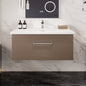 Eviva Orleans Wall Mount Bath Vanity with Porcelain Top and Integrated Sink