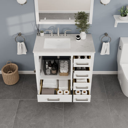 Eviva Aberdeen Bath Vanity with Counter Top and Undermount Porcelain Sink (24"-96")