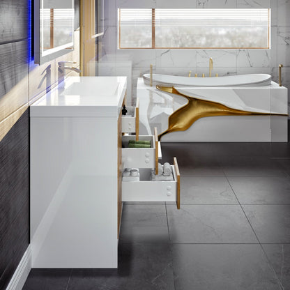 Eviva Grace Bath Vanity with Acrylic Top and Integrated Sink (24"-48")
