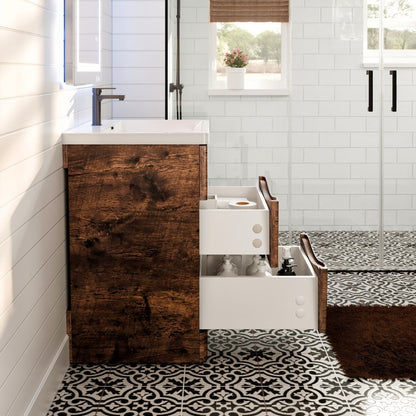 Eviva Victoria Bath Vanity with Acrylic Top and Integrated Sink (25"-32")