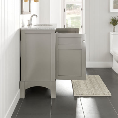 Eviva New York Bath Vanity with Carrara Marble Top and Undermount Porcelain Sink (24"-36")