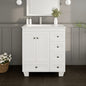 Eviva Happy Bath Vanity with Carrara Quartz Top and Undermount Porcelain Sink (24"-30")