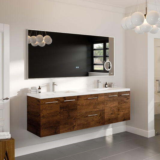 Eviva Illuminate LED Bathroom Mirror – Chrome Aluminum Frame (EVMR550 Series)