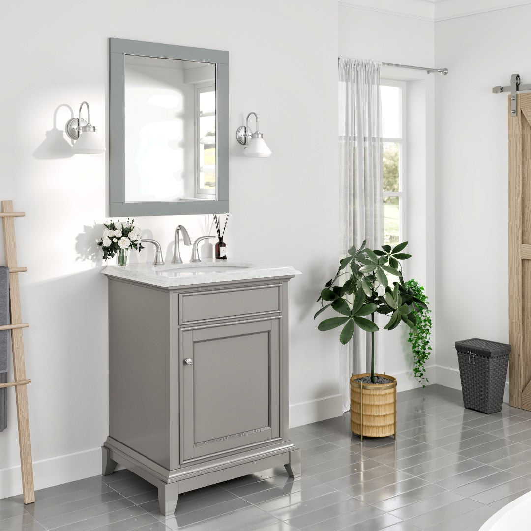 Eviva Aberdeen 72" x 30" Rectangular White Wooden Framed Mirror