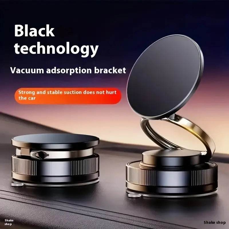 360° Magnetic Car Phone Mount with Foldable Adjustable Suction Design