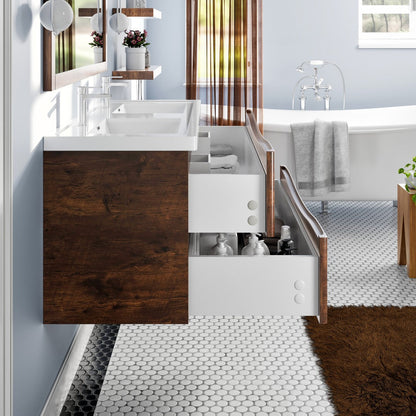 Eviva Smile Bath Vanity with Acrylic Top and Integrated Sink (24"-48")