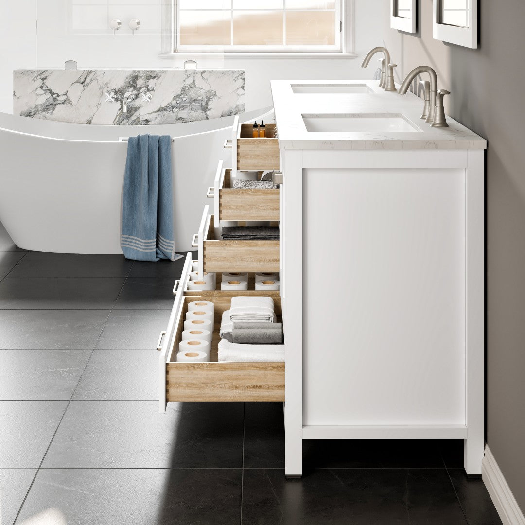 Eviva Aberdeen Bath Vanity with Counter Top and Undermount Porcelain Sink (24"-96")