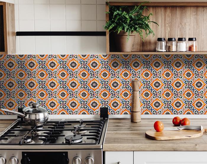 Decorative Tile stickers set of 24 Peel & Stick
