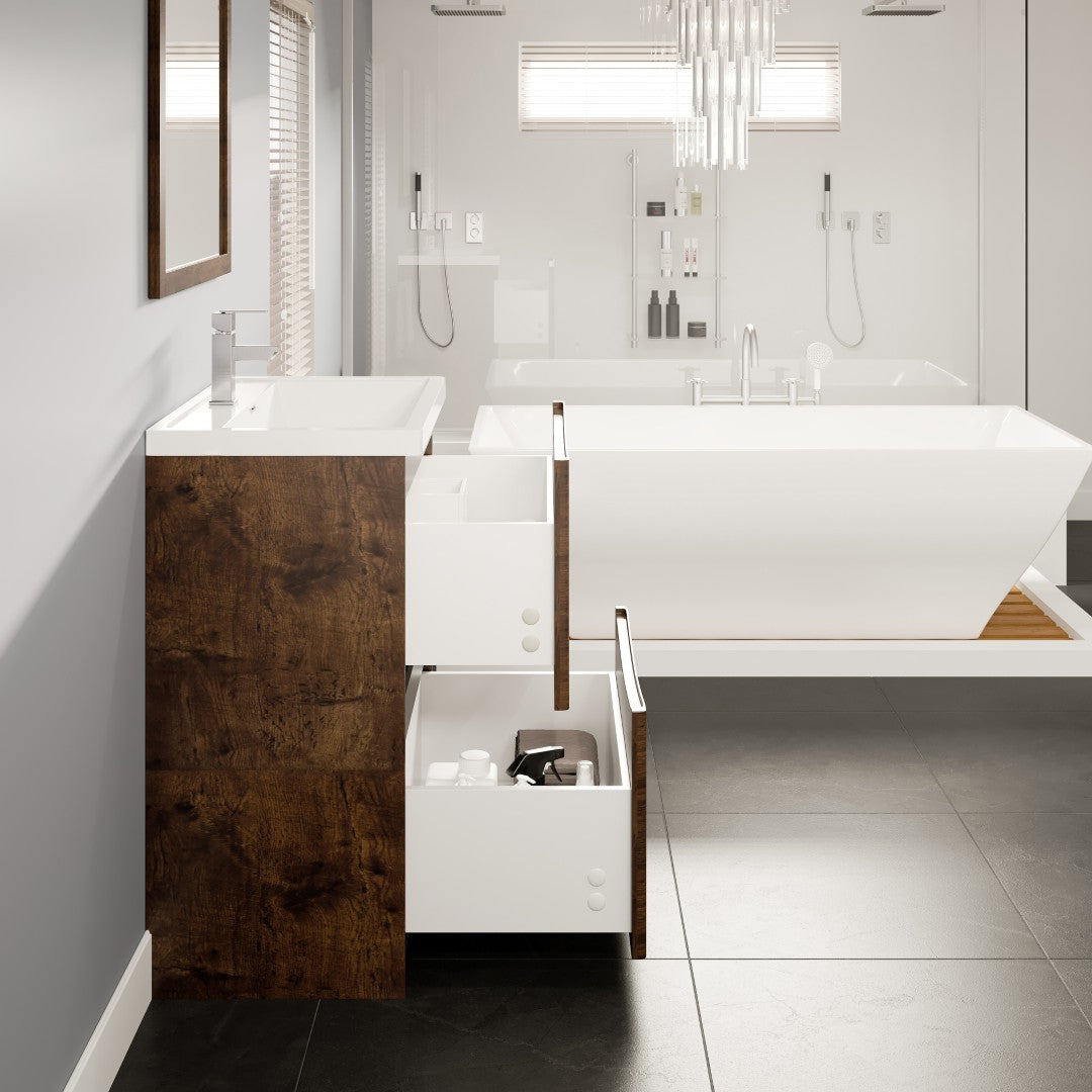 Eviva Smile Bath Vanity with Acrylic Top and Integrated Sink (24"-48")
